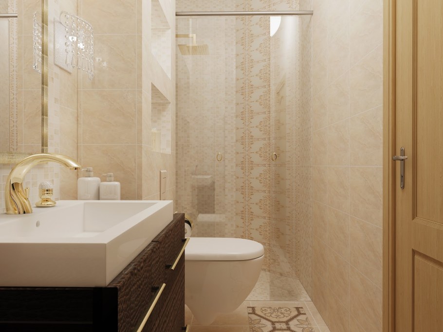 Бежевая ванная