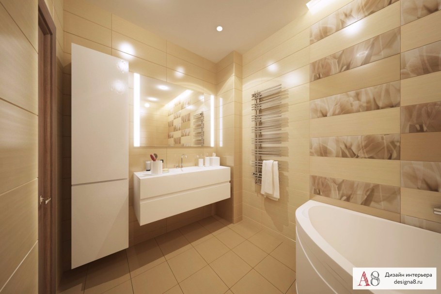 Ванная комната светло бежевая