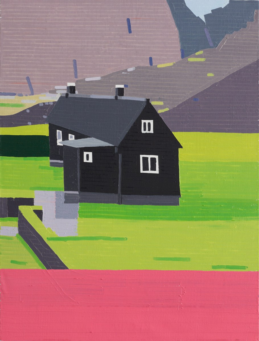 Мем с двумя домами черный и розовый