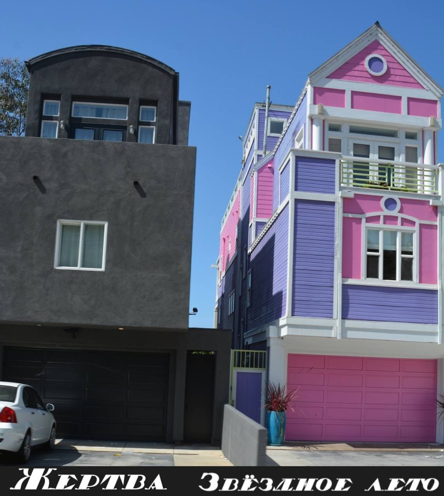 Розовый дом и черный дом Мем