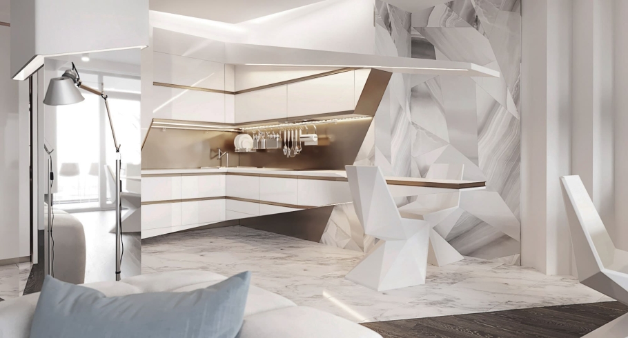 Интерьер в стиле Деконструктивизм